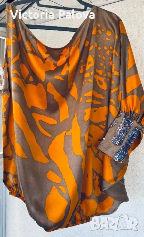 HAUTE  COUTURE дизайнерска блуза MISCHALIS коприна