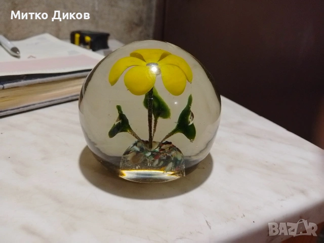 Преспапие винтидж Мурано художествено стъкло, снимка 3 - Декорация за дома - 54346154