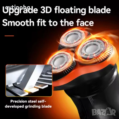 Акумулаторна електрическа самобръсначка, KM-776,  Водоустойчива, снимка 6 - Електрически самобръсначки - 53941801