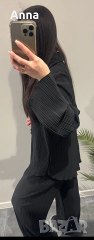 🔥черен костюм🔥, съчетава се добре с обувки и маратонки. Отлично състояние. Размери S-M🌸🫶🏼, снимка 2 - Костюми - 53912004