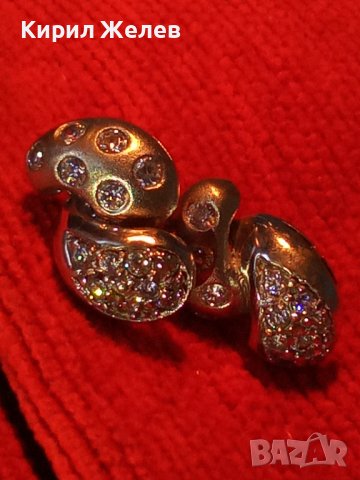 РАЗКОШНИ СРЕБЪРНИ СКЪПОЦЕННИ ФЕШЪН АРТ ОБЕЦИ СРЕБРО 925 с БЯЛА ПОЗЛАТА и ЦИРКОНИ 34420, снимка 14 - Обеци - 39665867