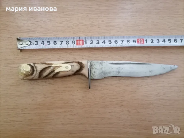 Стар нож 4 мм дебело острие, снимка 4 - Ножове - 55456993