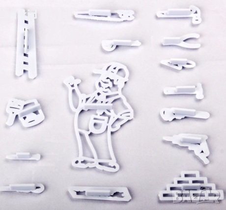 Строител Майстор и инструменти пластмасови резци печати форми украса фондан торта декор, снимка 4 - Форми - 31273654