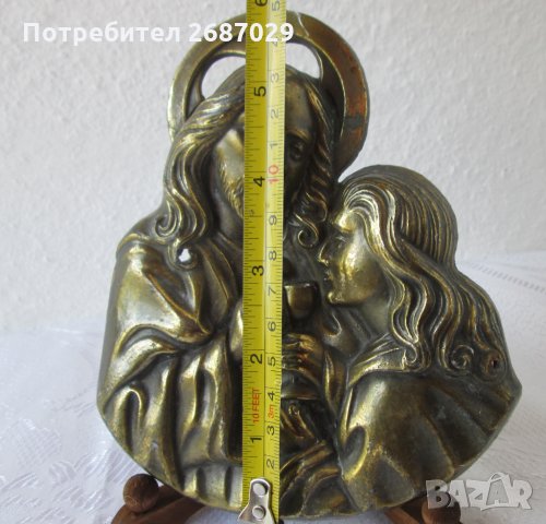 Исус и Магдалена, граал, причастие, пано религия метал , снимка 6 - Други ценни предмети - 29577817