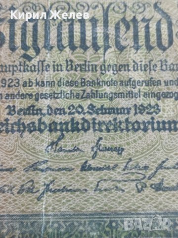 Райх банкнота 20 000 марки 1923г. Германия рядка за колекционери 28220, снимка 4 - Нумизматика и бонистика - 37141683