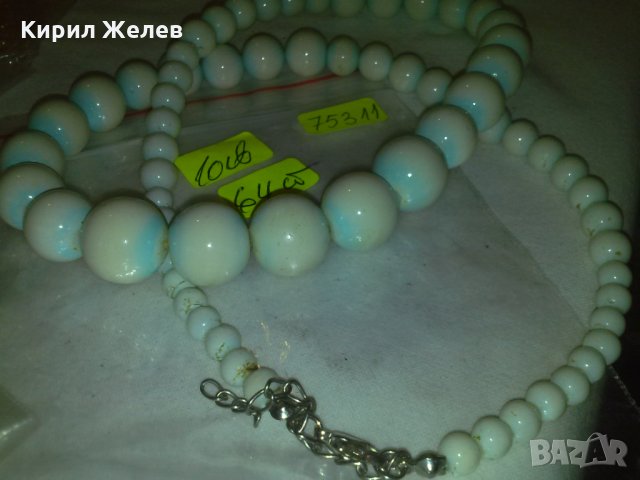 БЯЛ ВИНТИДЖ АРТ ГЕРДАН КОЛИЕ 75311, снимка 5 - Колиета, медальони, синджири - 29637051
