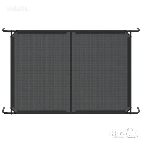 vidaXL Повдигнато легло кучета черно 150x90x20 cm Текстилен и стомана, снимка 6 - За кучета - 56147548
