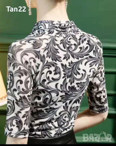 Кокетна маркова дамска блуза с 3/4 ръкав, снимка 4 - Тениски - 49411605