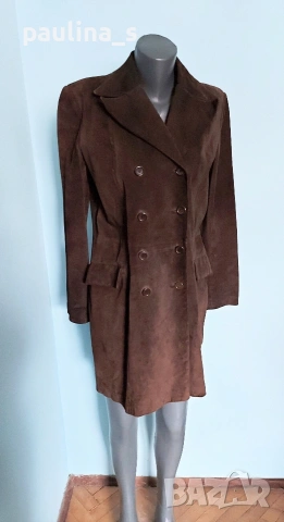ВИНТИДЖ! Два броя / Дамски френски блейзър, манто / преходно палто / от естествен велур "Pauw", снимка 3 - Палта, манта - 53200363