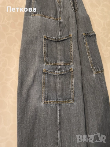 Дамски черни дънки от  Bershka , снимка 6 - Дънки - 55805295