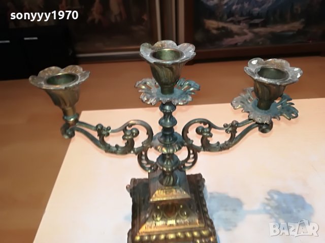 СВЕЩНИК В ЦВЯТ СТАРО ЗЛАТО-ВНОС ГЕРМАНИЯ 2205221007, снимка 6 - Антикварни и старинни предмети - 36837254