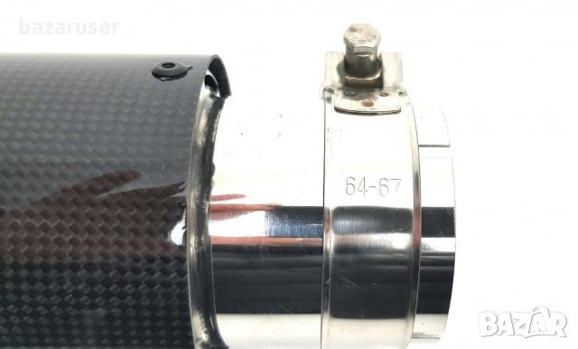 Накрайник ауспух -карбон единичен 63 мм. -1050-63/254275/, снимка 4 - Аксесоари и консумативи - 31346436