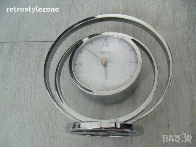 № 4431 стар настолен часовник  next   - кварцов механизъм  - работещ  - метална рамка , снимка 5 - Други - 29743909