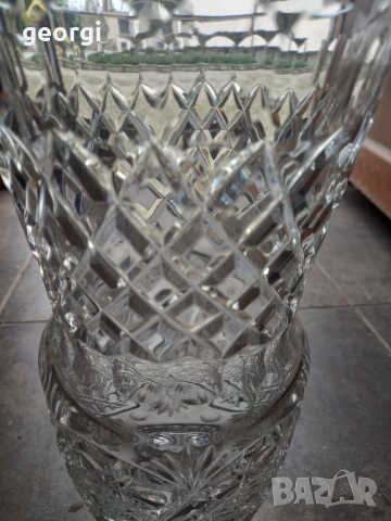 голяма кристална ваза   14/4, снимка 3 - Вази - 44933762