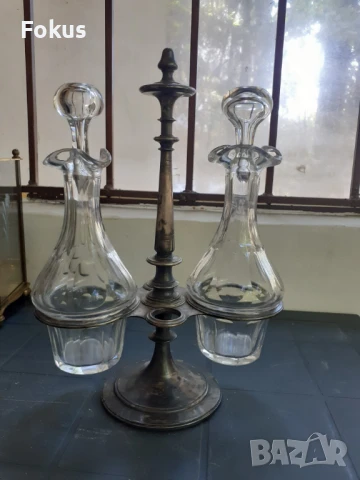 Уникален стар антикварен посребрен оливерник на Cristofle