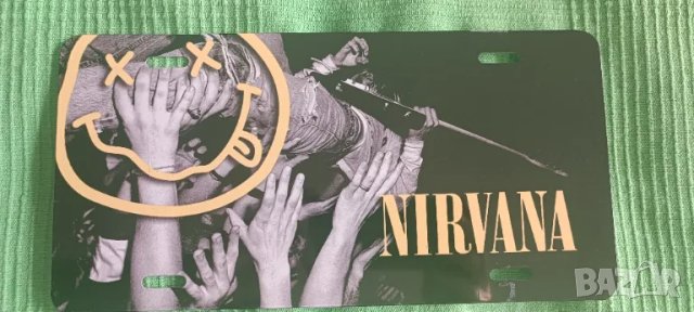 NIRVANA-метална табела в UK Licence Plate Style, снимка 2 - Китари - 47329916