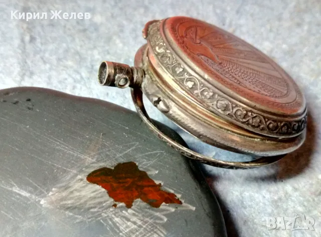 СРЕБЪРНА КАСА от Стар ДЖОБЕН ЧАСОВНИК ВИСОКА ПРОБА СРЕБРО с МАРКИРОВКИ РЪЧНО ОРНАМЕНТИРАНА 48694, снимка 6 - Антикварни и старинни предмети - 48033742