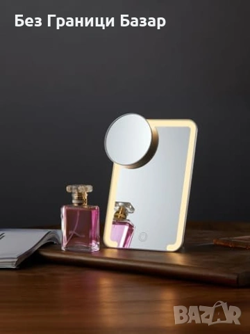 Ново преносимо настолно LED козметично огледало с 10X увеличение 3 режима светлина, снимка 7 - Други - 54050931