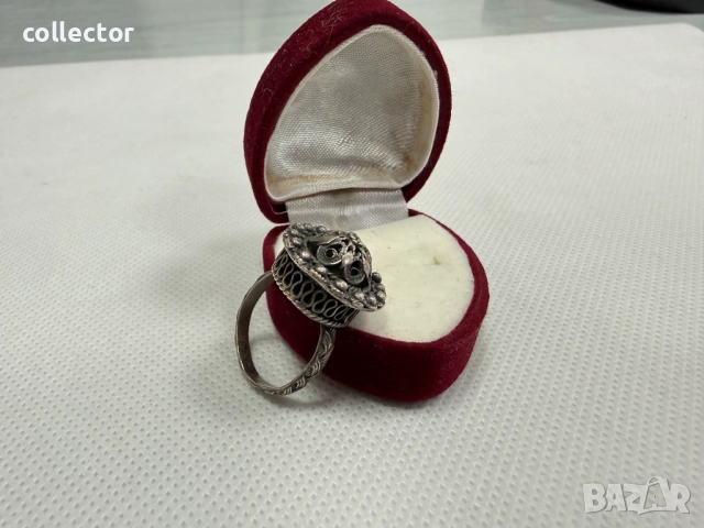 Болярски / филигранен сребърен пръстен. №7796