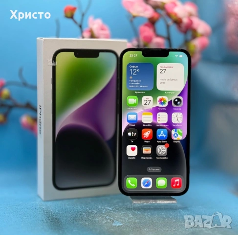 Apple iPhone 14, 128GB, 6GB RAM, 5G, Midnight  , снимка 2 - Apple iPhone - 54344238