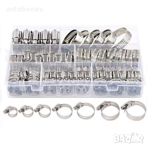 Асортимент скоби за водни съедининия в кутия/60бр. к-т/