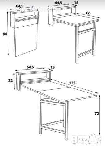 Сгъваема маса (Доставка на всяка страна в България), снимка 4 - Маси - 52337837