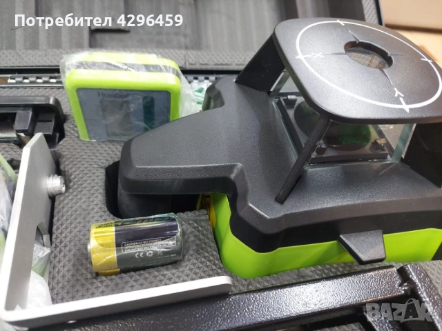 Нивелир лазерен с приемник Huepar RL200HVG, 487 м, зелен лъч, снимка 16 - Измервателни инструменти - 52398386