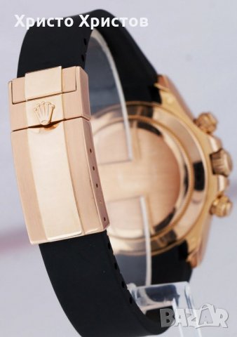Луксозен часовник Rolex Daytona Cosmograph 18K Rose Gold Arabic Rubber 40 mm., снимка 6 - Мъжки - 32140770