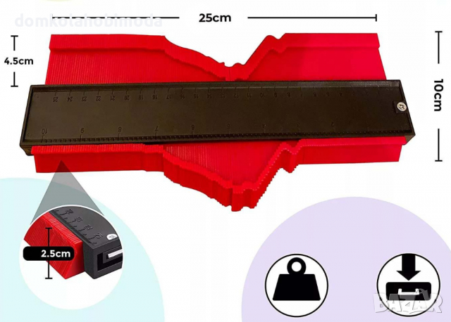 Шаблон за копиране на форми , 28x10x2 cm. дълбочина 4.5 cm, снимка 3 - Други инструменти - 36547511