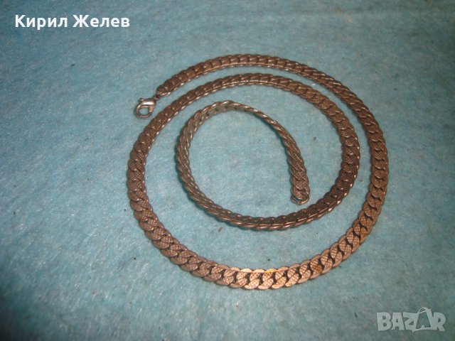 СТАР СРЕБРИСТ БРОНЗОВ ЛАНЕЦ РЕТРО ВИНТИДЖ АРТ ПЛЕТКА подходящ и за КЮСТЕК 10915, снимка 3 - Антикварни и старинни предмети - 35271983