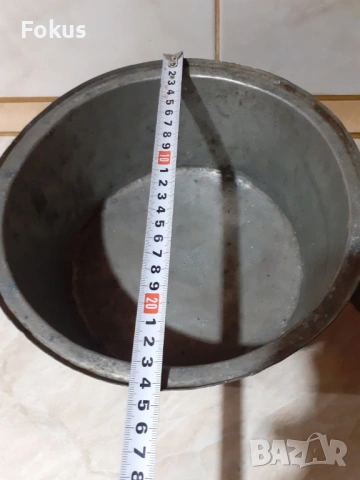 Стара възрожденска медна тенджера с капак - калайдисана, снимка 7 - Антикварни и старинни предмети - 53348070