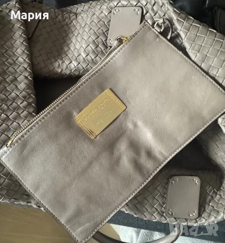 Голяма дизайнерска чанта Bottega Veneta от естествена кожа нова, снимка 4 - Чанти - 49726753