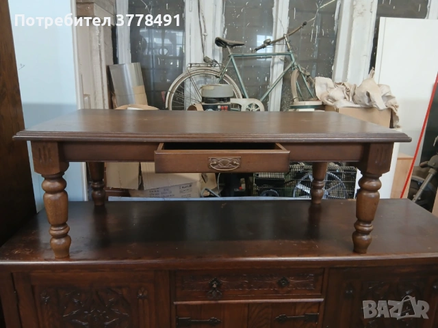 Станинна дъбова холна маса, снимка 2 - Маси - 53909782