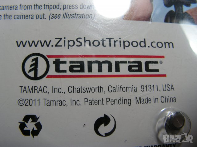 Комплект аксесоари за бързо освобождаване на камера: Tamrac A120 Zipshot Camera /Quick-Release Acces, снимка 4 - Чанти, стативи, аксесоари - 34880836