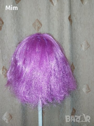 Перука в цикламово/ розово/ от изкуствен косъм за парти , снимка 5 - Аксесоари за коса - 42846103