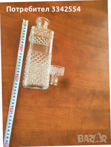 ШИШЕ БУТИЛКА СТЪКЛО РЕЛЕФ ДЕБЕЛО ОТ СОЦА, снимка 5 - Други - 36724744