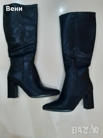 Дамски елегантни ботуши на ток- НОВИ