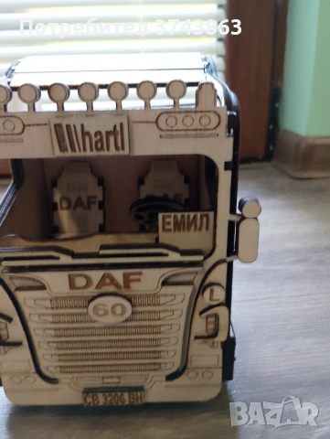 Дървен камион за бутилка , снимка 4 - Декорация за дома - 54162599