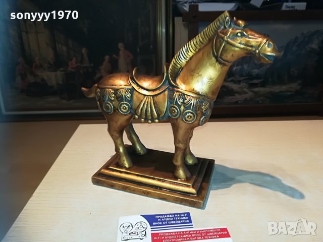 кон-златен кон-внос швеицария 27х24х11см, снимка 15 - Колекции - 29581131