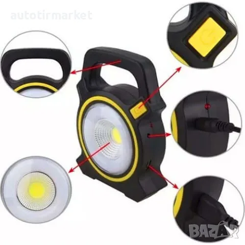 LED COB Соларен Прожектор JY – 819A – GUN3018, снимка 4 - Аксесоари и консумативи - 56052730