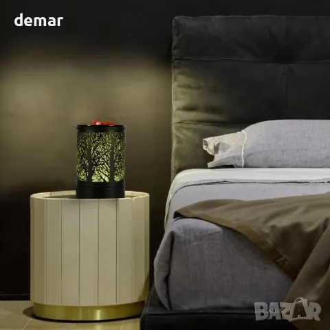 2 в1 Дифузьор/нагревател за аромати и нощна лампа със 7 цвята, бяло, снимка 3 - Декорация за дома - 43428882