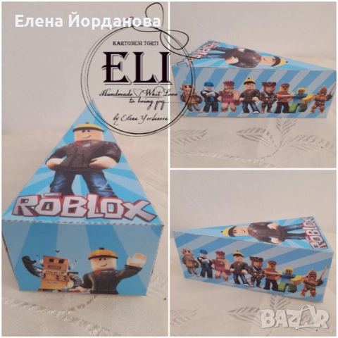 Картонена торта Roblox, снимка 2 - Декорация - 51976290