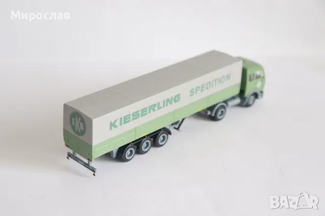 HERPA H0 1/87 MERCEDES BENZ КАМИОН МОДЕЛ ТИР КОЛИЧКА, снимка 6 - Колекции - 49873156