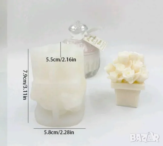 Молд цветя в саксийки два вида НАМАЛЕН, снимка 4 - Форми - 48034606