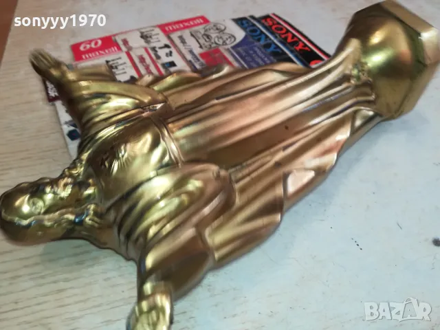 БОГ-МЕД МЕСИНГ 20Х15Х6СМ МАСИВНА ТЕЖКА ФИГУРА 2504251615, снимка 9 - Антикварни и старинни предмети - 50034730