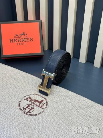 колани от естествена кожа в кутия hermes 3см, снимка 6 - Колани - 50369621