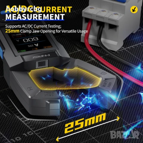 Амперклещи FNIRSI,DMC-100,DC/AC ток,напрежение,съпротивление,капацитет,диоди и др., снимка 4 - Клещи - 50694488