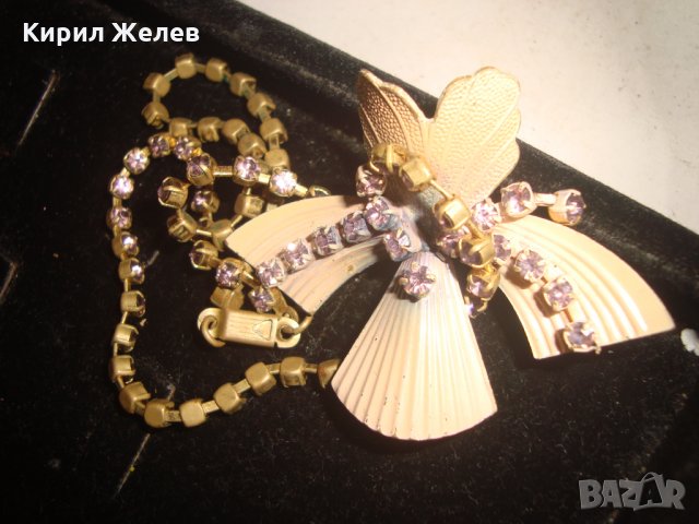 Златисто дизайнерско арт колие с много аметистчета 8405, снимка 12 - Колиета, медальони, синджири - 31403532