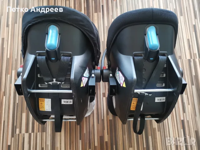 4 бр. Mountain Buggy – 2 кошници за кола Protect 0-13 кг + 2 коша Plus за новородено, снимка 4 - Стоки за близнаци - 55792451