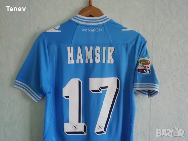 Napoli Hamsik оригинална мачова тениска фланелка екип Наполи Хамшик Macron , снимка 3 - Тениски - 46635635